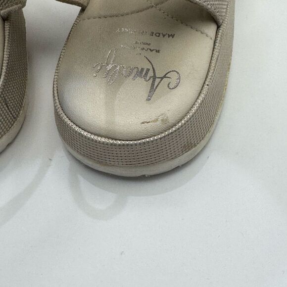 Amalfi By Rangoni Bice Quarter Strap Sandal Beige Metallic Comfort Size 9.5 - Picture 8 of 12